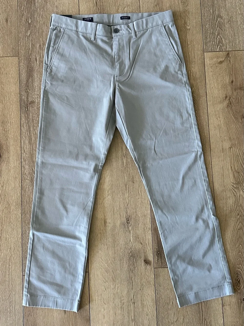 J. Crew Straight Chinos in Light Gray 33x30